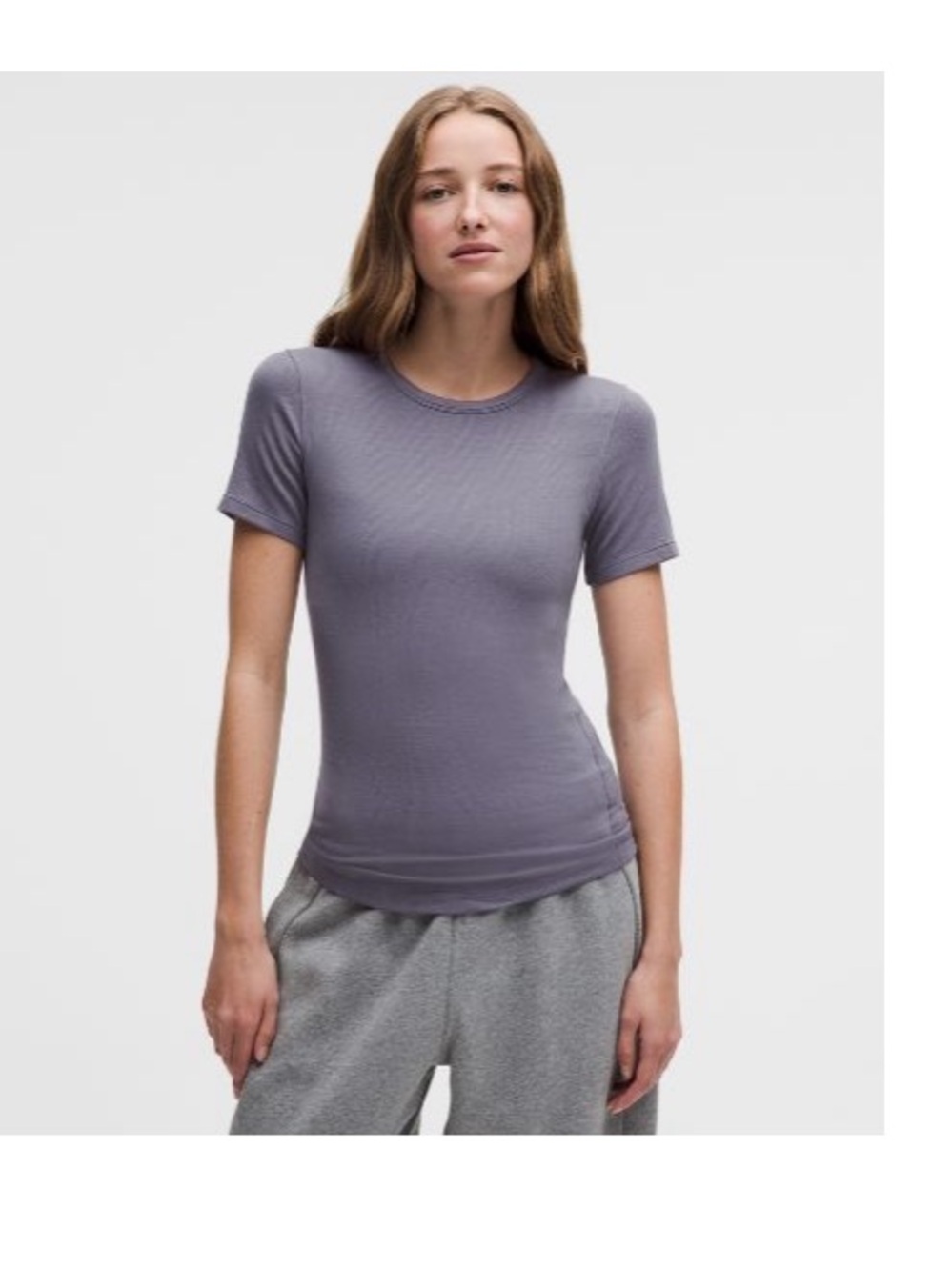 lululemon athletica Short Sleeve Tee in Lavender Gray